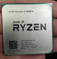 Procesador AMD Ryzen 5 2600X Usado, 6 Núcleos, 12 Subprocesos, Socket AM4, para Sobremarcha de Escritorio, Chip Desmontado de Segunda Mano