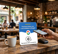 Carte NFC de revue en portugais brésilien, carte à puce bleu roi du Brésil NTAG213, étanche et réinscriptible, pour hôtels, cafés et restaurants