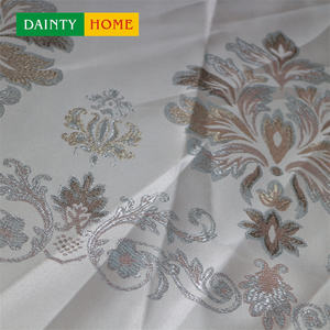 <span class=keywords><strong>Rideau</strong></span> de broderie <span class=keywords><strong>beige</strong></span> de draperie en jacquard de fleurs élégantes personnalisées dorées pour le <span class=keywords><strong>salon</strong></span> et la chambre à coucher - Product Image 5