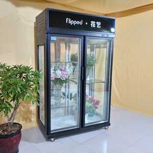 <span class=keywords><strong>3</strong></span> porte vitrée verticale fleur refroidisseur magasin de fleurs réfrigérateur réfrigérateur pour fleuriste - Product Image 3