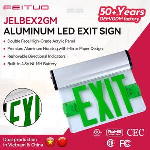 Panneau de signalisation LED double face en aluminium de l'usine Feltor Vietnam, adapté au marché américain, conforme aux normes UL, FCC, CE, RoHS, pour situations d'urgence. - Product Image 1