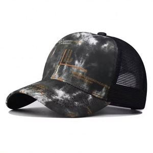 2024 Wholesale Summer Print <b>Tie</b> Dyed Dad Baseball Cap Trucker Hat Men 5 Panel Mesh Sport Cap - Product Image 4