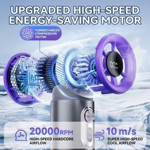 High Speed Portable Aluminum Alloy <b>Usb</b> Rechargeable <b>Mini</b> Personal Pocket <b>Fan</b> for Outdoor Travel Office Gift - Product Image 3