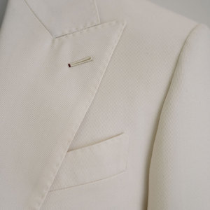 Costumes de mariage minces blancs pour hommes personnalisés sur mesure de grande taille pantalon respirant avec fermeture éclair et braguette simple boutonnage pour les cérémonies du marié - Product Image 4