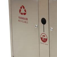 Poubelle en acier inoxydable pour l'extérieur Benne à ordures à l'extérieur de Park Street Classified Metal Waste Bin Public Council Recycle Dustbin