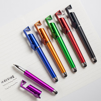 Stylo multifonction tactile avec support de téléphone portable et code QR, personnalisable avec logo, faible MOQ, pour publicité, stylo bille avec code QR