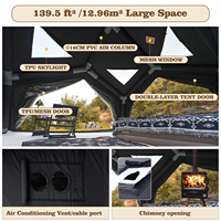 Tente gonflable de luxe Coody Hub Station Air - Noire, pour camping familial en plein air, glamping, installation facile, tente portable