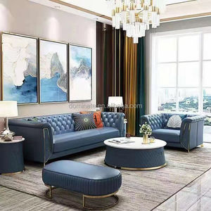 Sofá esquinero <span class=keywords><strong>de</strong></span> cuero con marco <span class=keywords><strong>de</strong></span> acero inoxidable, cómodo, para sala <span class=keywords><strong>de</strong></span> estar - Product Image 2