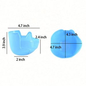Gobelets à dessert miniatures en plastique écologiques personnalisés, en forme de casque de hockey, avec logo imprimé sur mesure, capacité de 15 oz, pour la crème glacée - Product Image 2