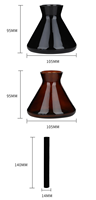 Flacon diffuseur triangulaire de luxe 200 ml avec design sérigraphié, option logo personnalisé pour parfum d'ambiance