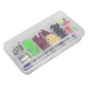 Kit de leurres 101 pièces, matériel de pêche en eau douce, leurres en plastique, hameçons, appâts pour la pêche à la ligne - Product Image 5