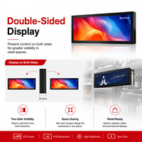 Pantalla LCD de Barra de 28.6 Pulgadas con Android WIFI de 700nits para Publicidad en Supermercados, Pantalla LCD Extensible