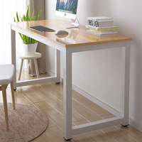 Mesa de estudio de madera y Metal para oficina, mueble para el hogar, escritorio para ordenador
