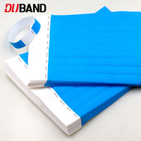 Bracelets Tyvek bleus jetables, imperméables, résistants aux déchirures, pour contrôle d'accès, avec impression numérique et numéros de série personnalisés