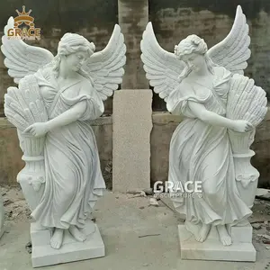 돌 천사 대리석 여자 날개 동상 조각