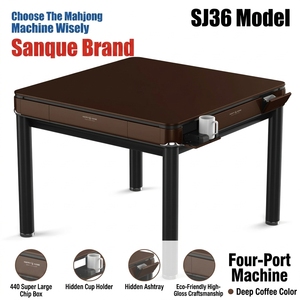 New Fully Automatic USB-Charged <b>Plastic</b> Mahjong Machine Silent <b>Foldable</b> Non-Toxic 4-Player Dining <b>Table</b> for Home This New Electr - Product Image 2