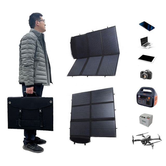 Folding Blanket High Power 100w 120w 200w Portable Solar Pack Camping 18v Photovoltaic Foldable Solar Panel 100w for Boat