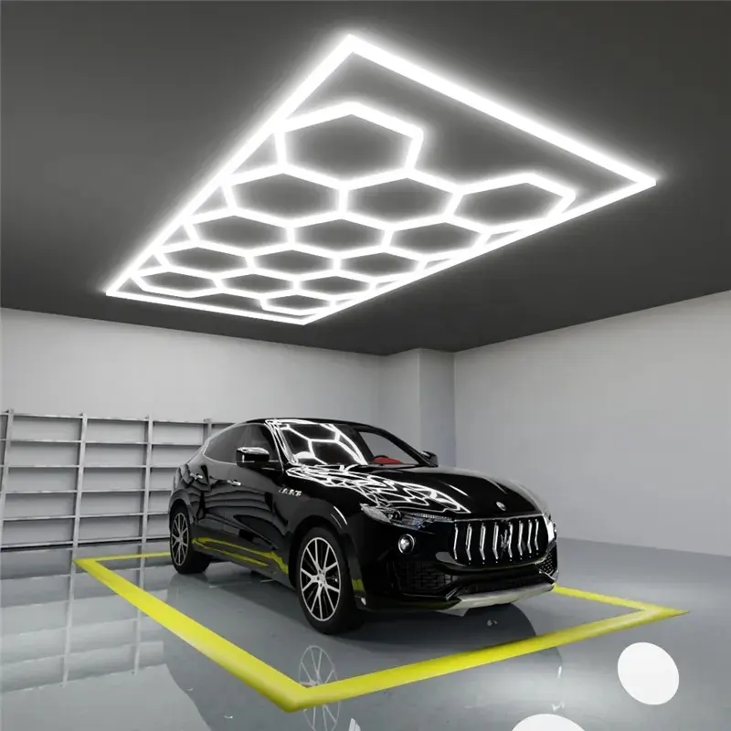 Etop 2024 Offre Spéciale nid d'abeille LED lumières Garage plafonniers feux de travail lavage de voiture réparation automatique détaillant feux de travail hexagonaux