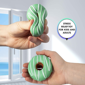 Pu Cầu Vồng Mới Lạ Donut Căng Thẳng Bóng Bóp Giảm Căng Thẳng Bánh Rán - Product Image 3