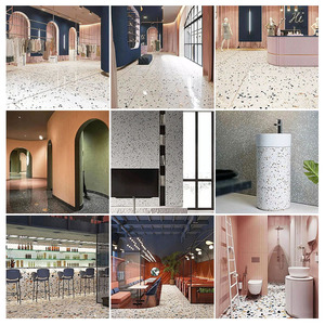 Grigio su misura lastra di Terrazzo sostenibile pavimenti in marmo cemento <span class=keywords><strong>per</strong></span> interni esterni <span class=keywords><strong>per</strong></span> il bagno controsoffitto rivestimento della parete Design - Product Image 5