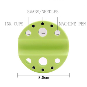 Round Silicone Ink Cup <b>Holder</b> Black Base PMU Pigment Stand Tray for Tattoo Artist Studio Use Professional Tattoo Studio Use - Product Image 3
