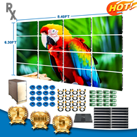Panneau mural vidéo LED couleur intérieur RX P1.25/P1.53/P1.86/P2.5 SMD avec garantie de 5 ans et CMS intégré pour publicité et églises
