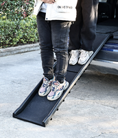 Modèle solide facile à ranger escaliers en plastique pour animaux de compagnie télescopique réglable rampe de voiture pour chien pliant pour lit et voyage