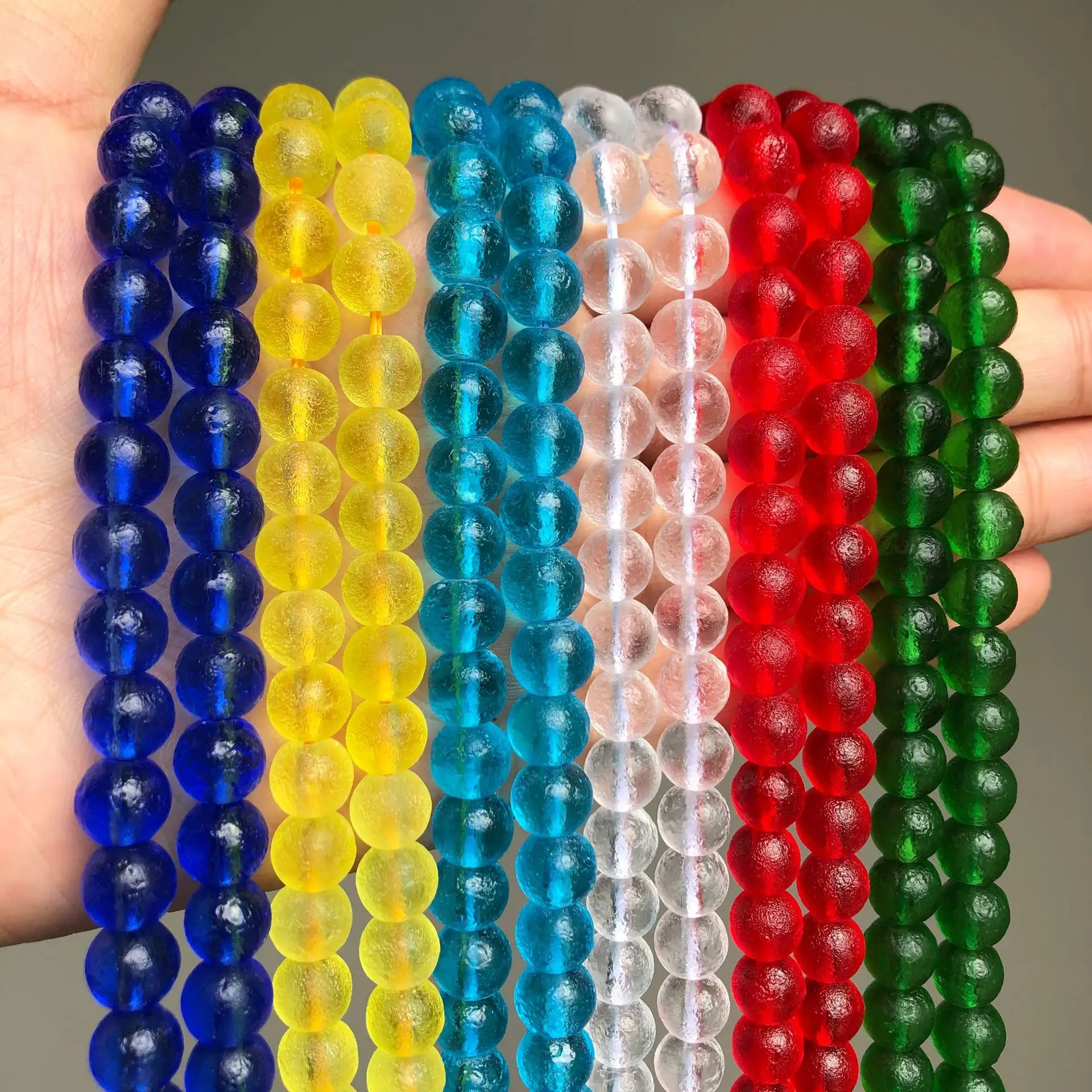 Nieuwe Mode Handgemaakte Diy Multicolor Kristal Kralen Voor Sieraden Maken Glas Met Geboord Gat