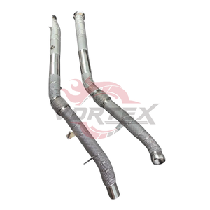 Tubo de Escape de Alto Flujo Vortex 304 con Catalizador para Mercedes-Benz GLE43 W166 3.0T V6 2016-2019 con Protector Térmico, Sin Luz de Advertencia de Motor - Product Image 4