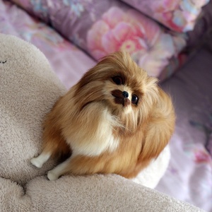 DL3639ตุ๊กตาสุนัขของเล่นสีขาวขนาดเท่าของจริงลูกสุนัขขนาดเล็ก - Product Image 6