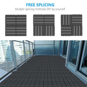 Carreaux de terrasse en plastique à emboîtement Revêtement de sol pour patio Extérieur Imperméable Utilisation tout temps pour jardin Côté piscine Cour avant/arrière - Product Image 4