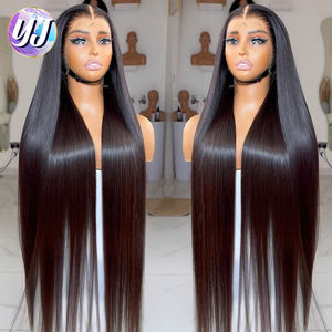 Parrucche in Capelli Umani Vietnamiti Grezzi da 40 Pollici, Frontale in Pizzo 13x6, Liscio <span class=keywords><strong>Naturale</strong></span>, Colore <span class=keywords><strong>Naturale</strong></span>, Parrucca Frontale in Pizzo HD per Donne di Colore - Product Image 1