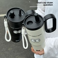 Gobelet isotherme de luxe Twilight avec paille, grande capacité, en acier inoxydable 316, isolation 6-12 heures, portable et anti-chute