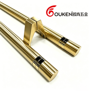 Adjustable Long Handles Pulls T-bar Kitchen Cabinet Wardrobe Brushed Finish Modern Round Brass <strong>Door</strong> Pull Easy Installation - Product Image 3