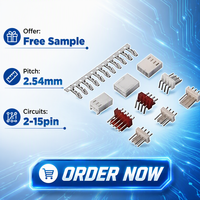 Usine directe série 2.54mm pas 2-6Pin simple rangée DIP plaquette connecteur électrique résistant à la Corrosion ignifuge