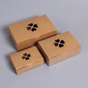 Custom Printed Brown Kraft Paper Food Containers Disposable Recyclable Fast Food Takeaway Paper Fried Chicken Salad Lunch Box