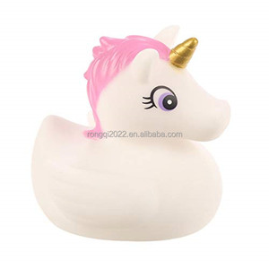 Unicorno anatra di gomma con luce LED carino galleggiante cigolante Mini gomma unicorno per doccia regalo festa di compleanno - Product Image 3