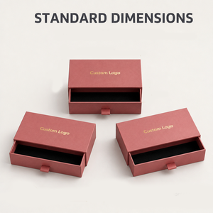 Maßgefertigte Schubladenbox für Brillen mit Goldprägung-Logo Luxuriöse Sonnenbrillenbox Freie Größe und Design mit Schwarzem Samteinleger - Product Image 6