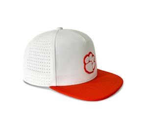 5 pannelli bianco rapido secco Laser fori di taglio cappelli con la parte anteriore in Pvc toppa logo bordo piatto arancione - Product Image 5
