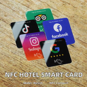 Plaques intelligentes en acrylique NFC 13,56 MHz pour contrôle d'accès, sans contact, Google Review Follow 213/215/216, plaque pour réseaux sociaux pour hôtel RFID - Product Image 3