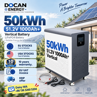 Batterie LiFePO4 solaire Docan Panda 2026 48kWh 50kWh 32kWh 16kWh 51.2V 942Ah 628Ah 314Ah pour système de stockage d'énergie domestique