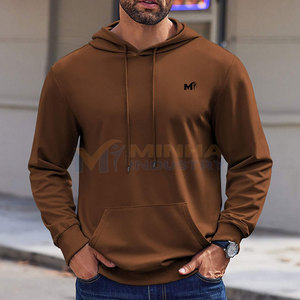 Sweats à capuche pour hommes respirants à séchage rapide, logo personnalisé, sweats à capuche de base de haute qualité en coton mélangé, MOQ faible, sweats à capuche pour hommes - Product Image 2