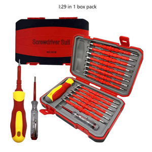 Kit de Herramientas de Reparación para Electricista Juego de Destornilladores Aislados Intercambiables de 1000V con Puntas Magnéticas Ranuradas y Torx - Product Image 2