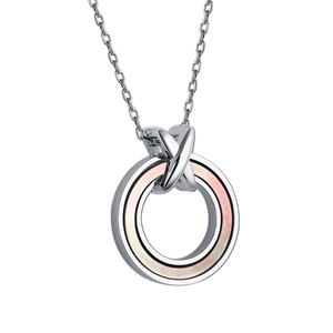 Collier en argent 925 sterling haut de gamme avec coquille de nacre ronde pour femmes - Product Image 1