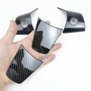 Décoration de <span class=keywords><strong>Volant</strong></span> de Voiture, Autocollants Métalliques, Cadre de Panneau, Garniture de Protection, <span class=keywords><strong>Tesla</strong></span> <span class=keywords><strong>Model</strong></span> <span class=keywords><strong>3</strong></span> <span class=keywords><strong>Model</strong></span> Y, Moulures Intérieures - Product Image 2