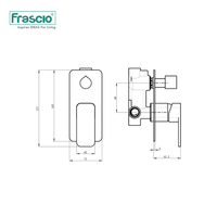 Frascio ACS CE Robinets thermostatiques dissimulés Mitigeur de douche en laiton chromé pour hôtels appartements en céramique