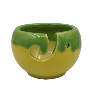 Cuenco de cerámica para hilo, soporte con tapa para tejer, almacenamiento de fibra para ganchillo y costura, para bolas de hilo, hecho a mano, estilo ángel, duradero, color personalizado - Product Image 6