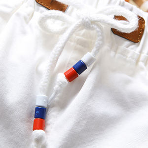 Pantaloncini da <span class=keywords><strong>uomo</strong></span> in cotone bianco Casual estivi Slim Fit <span class=keywords><strong>bermuda</strong></span> con coulisse Soft Touch pantaloni comodi da indossare ogni giorno modello solido - Product Image 4