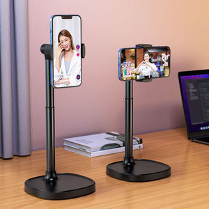 X66 Portable Desktop Stand Mount Adjustable <b>Foldable</b> Support <b>Table</b> Alloy Metal Aluminum Mobile Phone Holder for Video - Product Image 6