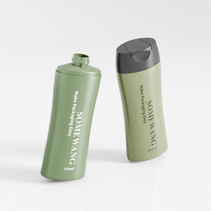 SOMEWANG Chai Dầu Gội Đầu Rỗng 200Ml, Chai Dầu Gội Đầu Lỏng <span class=keywords><strong>400Ml</strong></span> Với Nắp Lật - Product Image 2